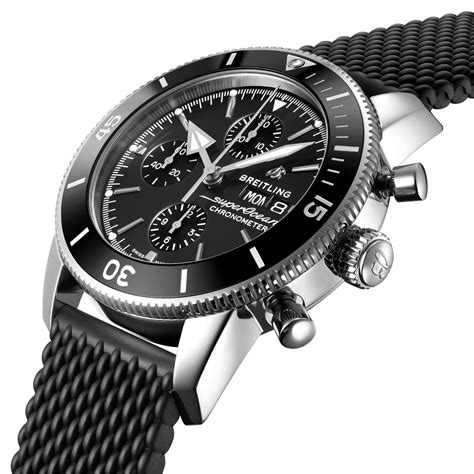 breitling superocean heritage metal strap|breitling superocean 44 rubber strap.